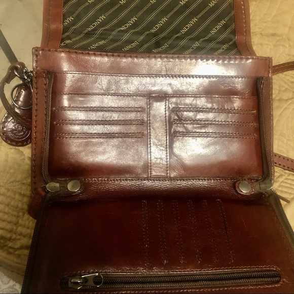 Brown Rene Mancini Leather Bag - Picture 4 of 9